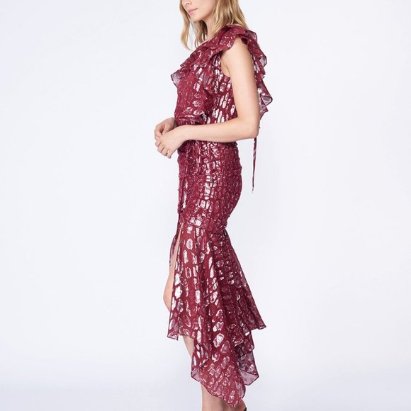 [VERONICA BEARD]  Leighton Dress Red  Dress NWT 4 - Picture 3 of 6